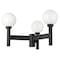 Z-Lite Laurent Outdoor Post Mount Fixture, 3-Light, 30 In.W x 18 In.H, Black/Opal 597MP3-BK - alternate 5